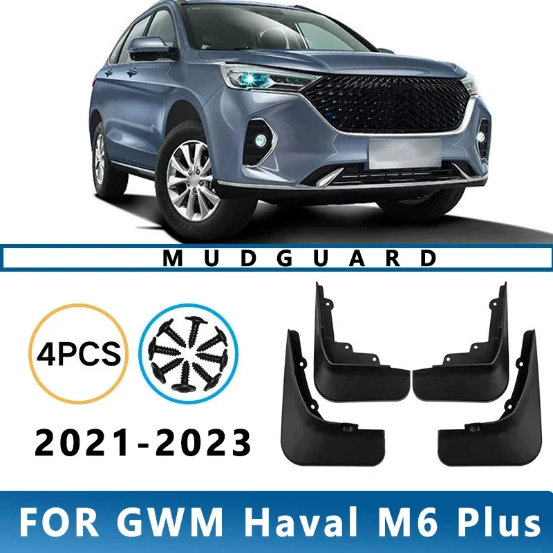 

Mud Flaps Fit for GWM Haval M6 Plus 2021-2023 2022 Mudguards Tire Fenders Splash Proof Accessories Wheel Guards 4ps
