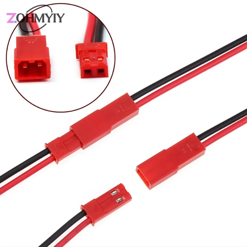 10Pcs 100mm Male&Female Connector JST Plug Cable DIY 2 Pin Connectors Terminals For RC Lipo Battery Car Boat Drone Airplane