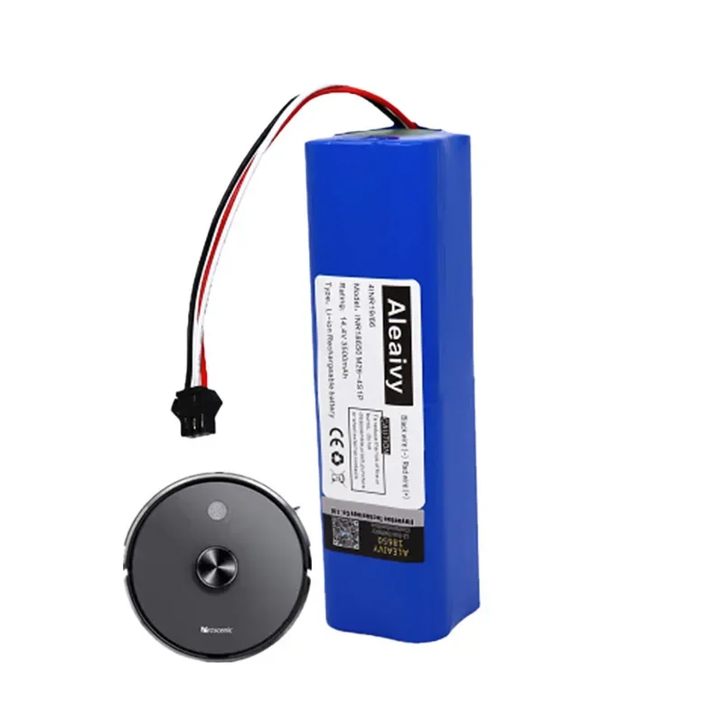 14.4V 5200mAh Li Ion Battery Rechargeable Battery Pack For Xiaomi Viomi S9 ROIDMI EVE PLUS Robotic Vacuum Cleaner Accessories