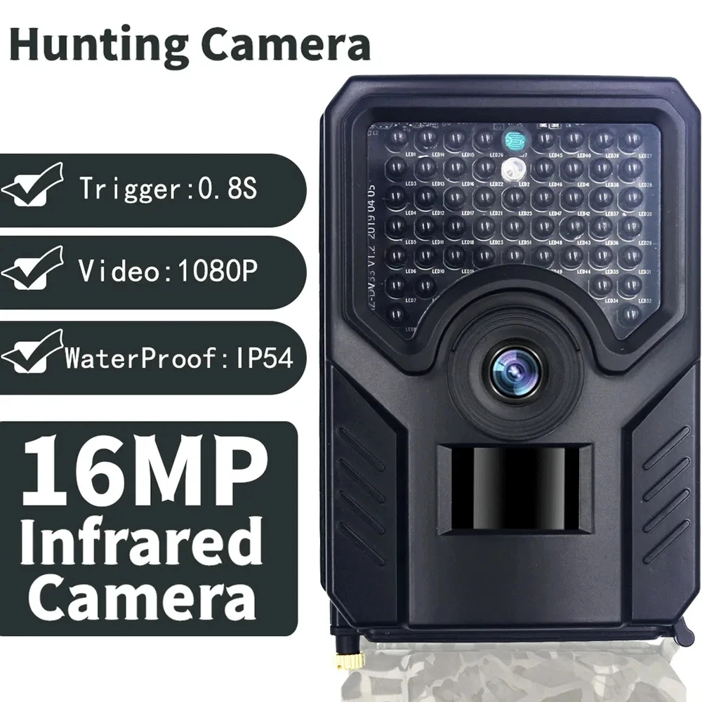 Mini Hunting Trail Camera IP54 Waterproof 16MP 1080P PIR Infrared Night Vision Wildlife Cam Surveillance Tracking Monitor Camera