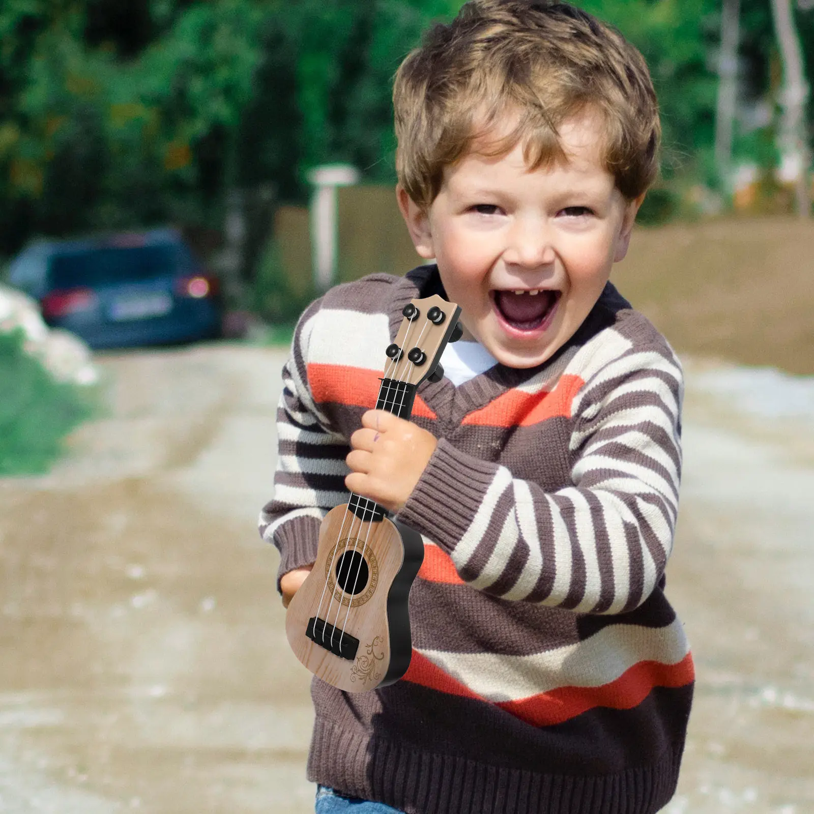 

2Pcs Kids Ukulele Plastic Musical Educational Instrument Fun Learning Guitar for Children Girls Toys Age 4-5 Kids Ukulele
