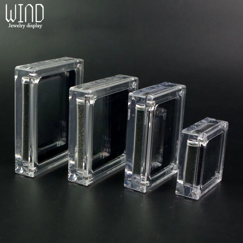 Creative Transparent Jewelry Display Box Necklace Pendant Case Acrylic Showing Case Holder Jewelry Gift Box Trinket Box