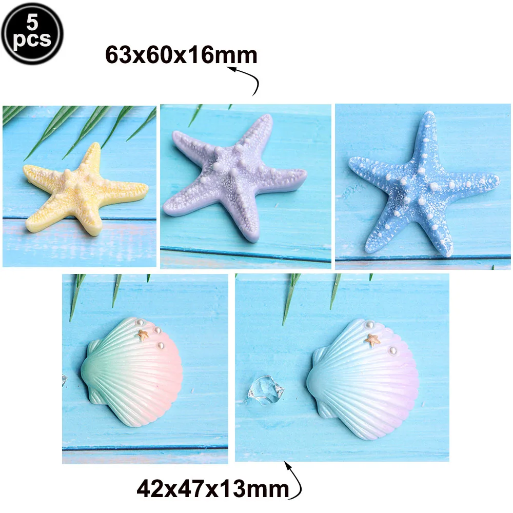 Meerestier Geburtstagstorte Topper Fisch Baby Oktopus Seepferdchen Krabbe Seestern Muschel Unterwasserparty Kindergeburtstag Kuchendekorationen – Detail 2