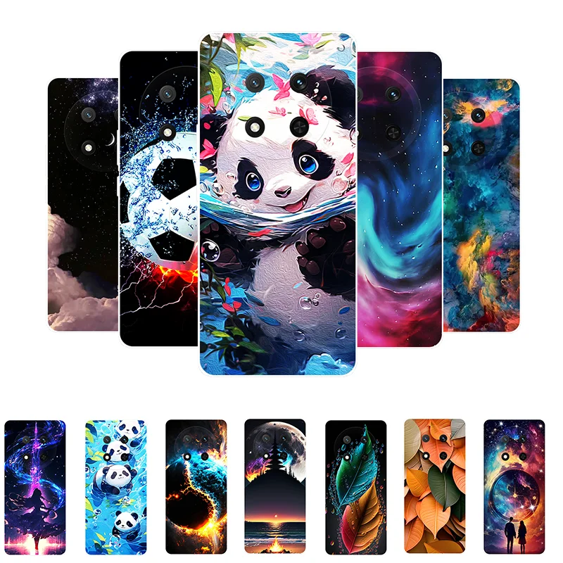 Para Honor X9C 5G Funda a prueba de golpes Funda de silicona TPU suave Panda lindo Funda protectora para Honor X9c HonorX9C X 9C