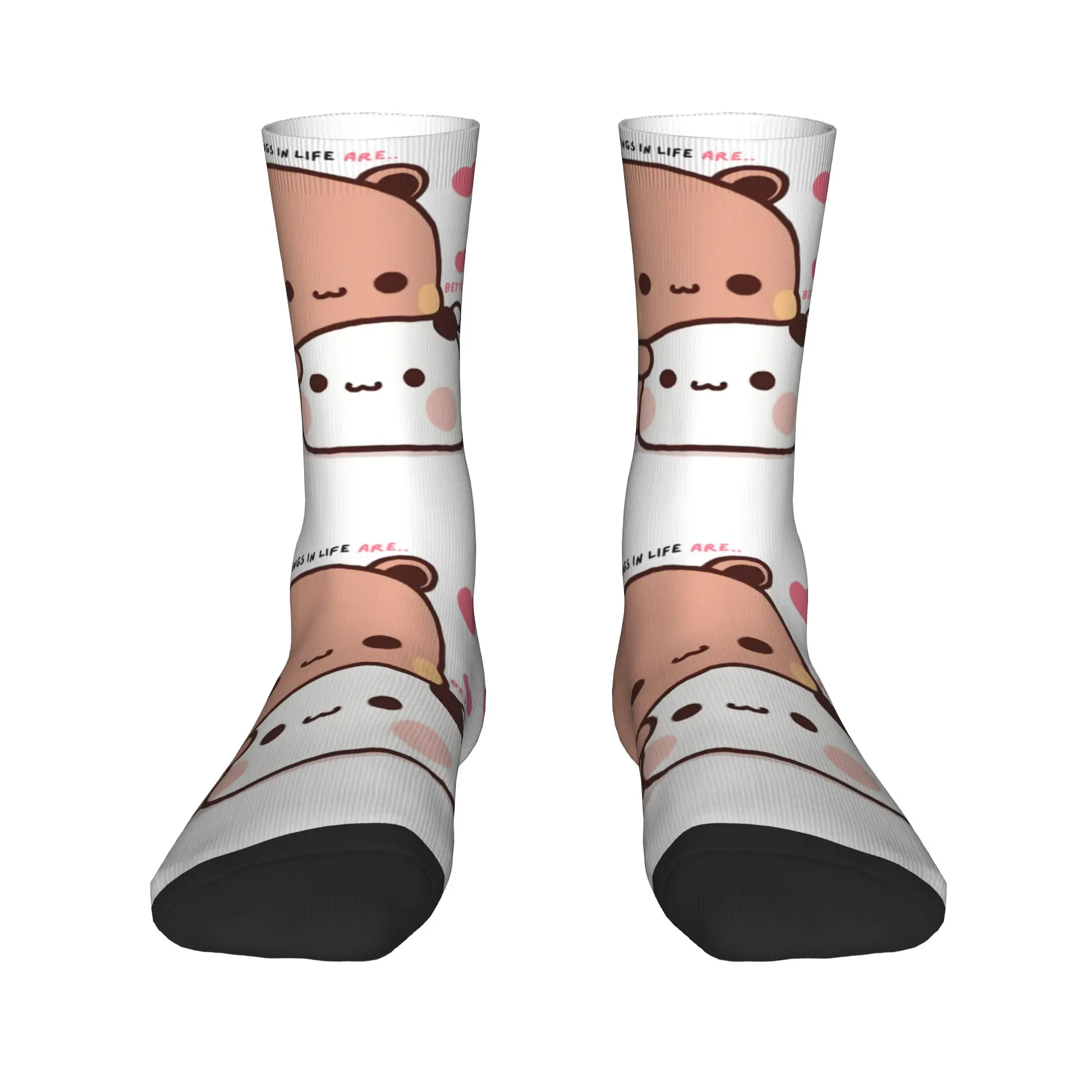 

Kawaii Panda Bear And Brownie True Love BUBU DUDU Socks Women Men Warm 3D Printing Sports Football Socks