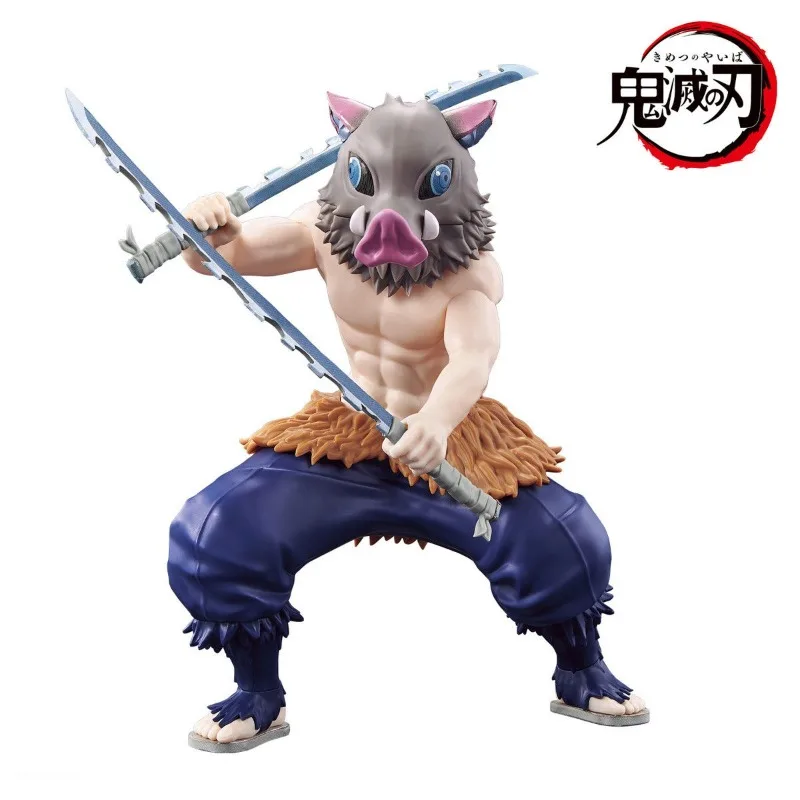 

Demon Slayer Hashibira Inosuke Animation Peripheral Cartoon Standing Bedroom Desktop Model Ornament Replaceable Headgear Gift