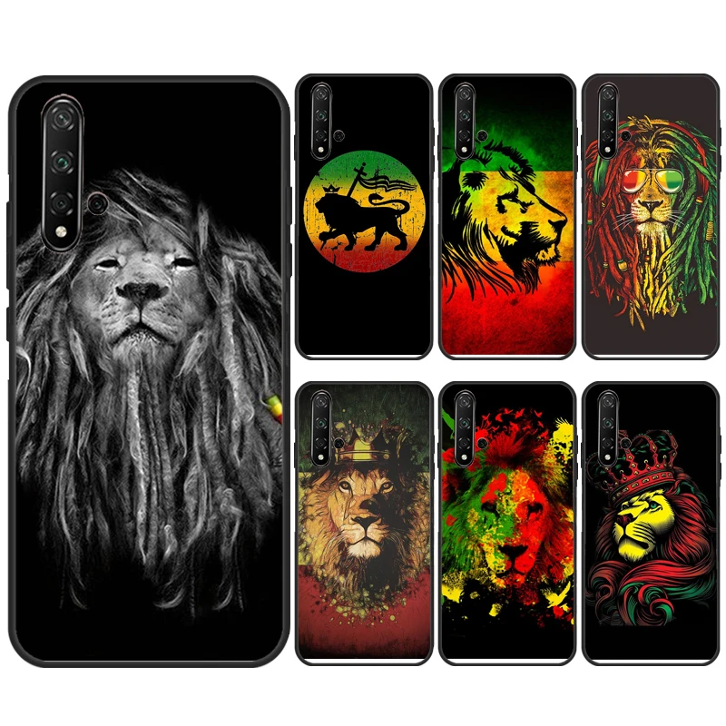 Rasta Lion Reggae Bob Marleys Case For Huawei Nova 10 9 SE 11 Pro 5T 11i 8i 3i Y60 Y61 Y70 Y90 Y91 P20 P30 P40 Lite Cover