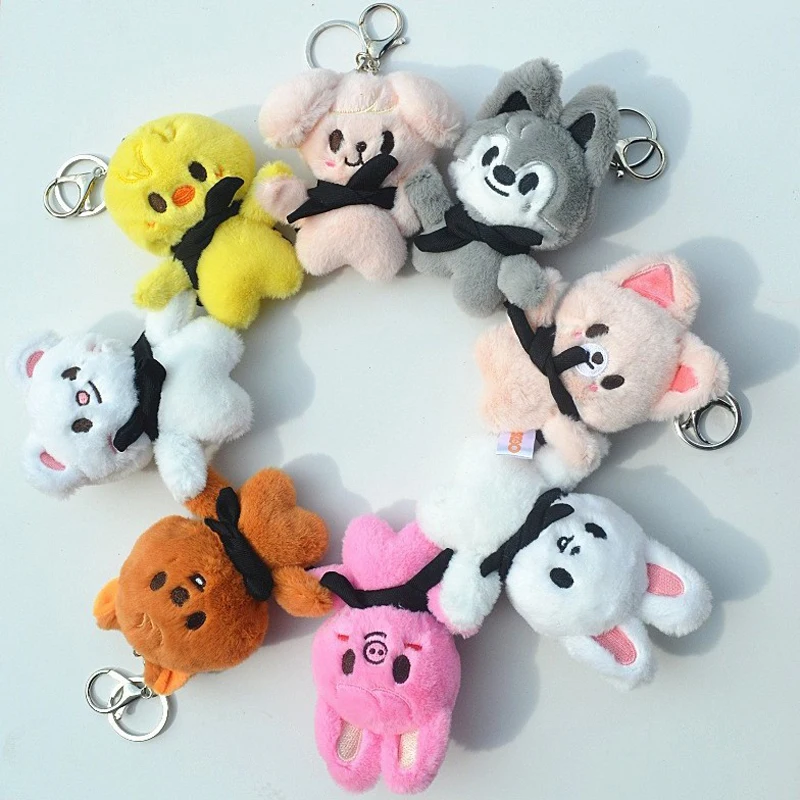 NEW 10CM Popular Anime Kawaii Skzoo Mini Plush Keychain Pendant Cartoon Doll School Bag Pendant Decoration Birthday Gift