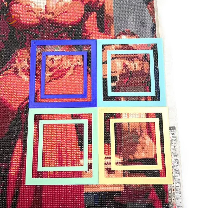 2Pcs Reusable Positioning Tools Colorful Magnetic Rhinestone Painting Frames For Cross Embroidery DIY Accessories