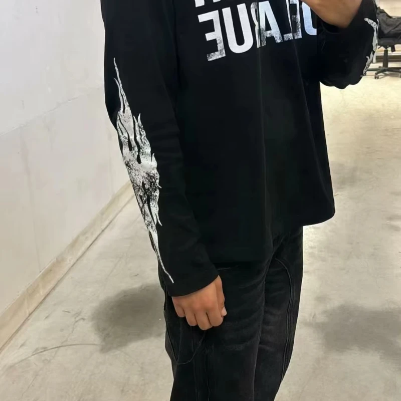 2026 new product Y2K retro niche letter printed long sleeved T-shirt Harajuku punk street trend loose fashion casual unisex top
