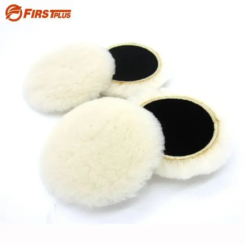 

4x High Density Wool Discs Felt Car Polisher Buffer Polising Pads Waxing Buffing Adhesive Pad for Leathers Furnitures Gemstone