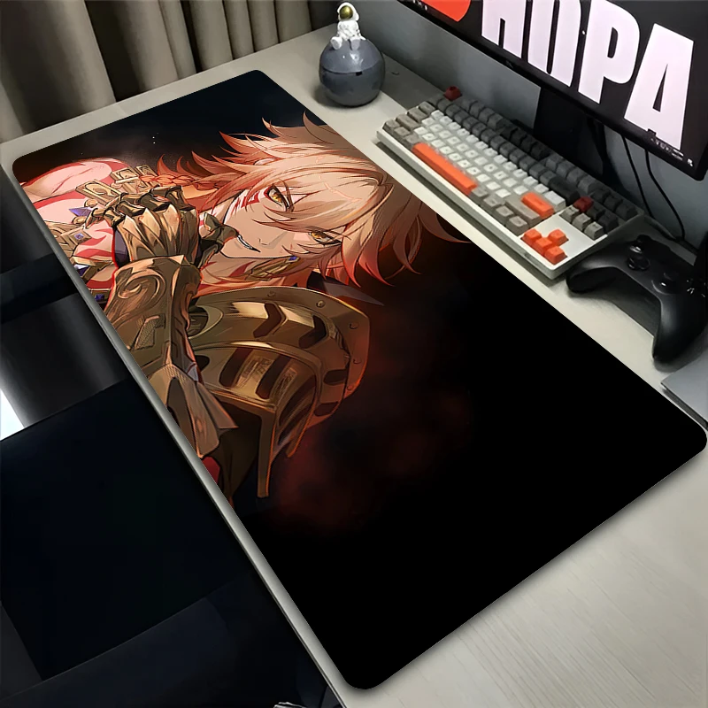 Mouse Pad Laptop Anime Extended Desktop Mat Computer Gamer Mousepad Honkai Star Rail Mydei PC Gaming Accessories HD Keyboard Pad