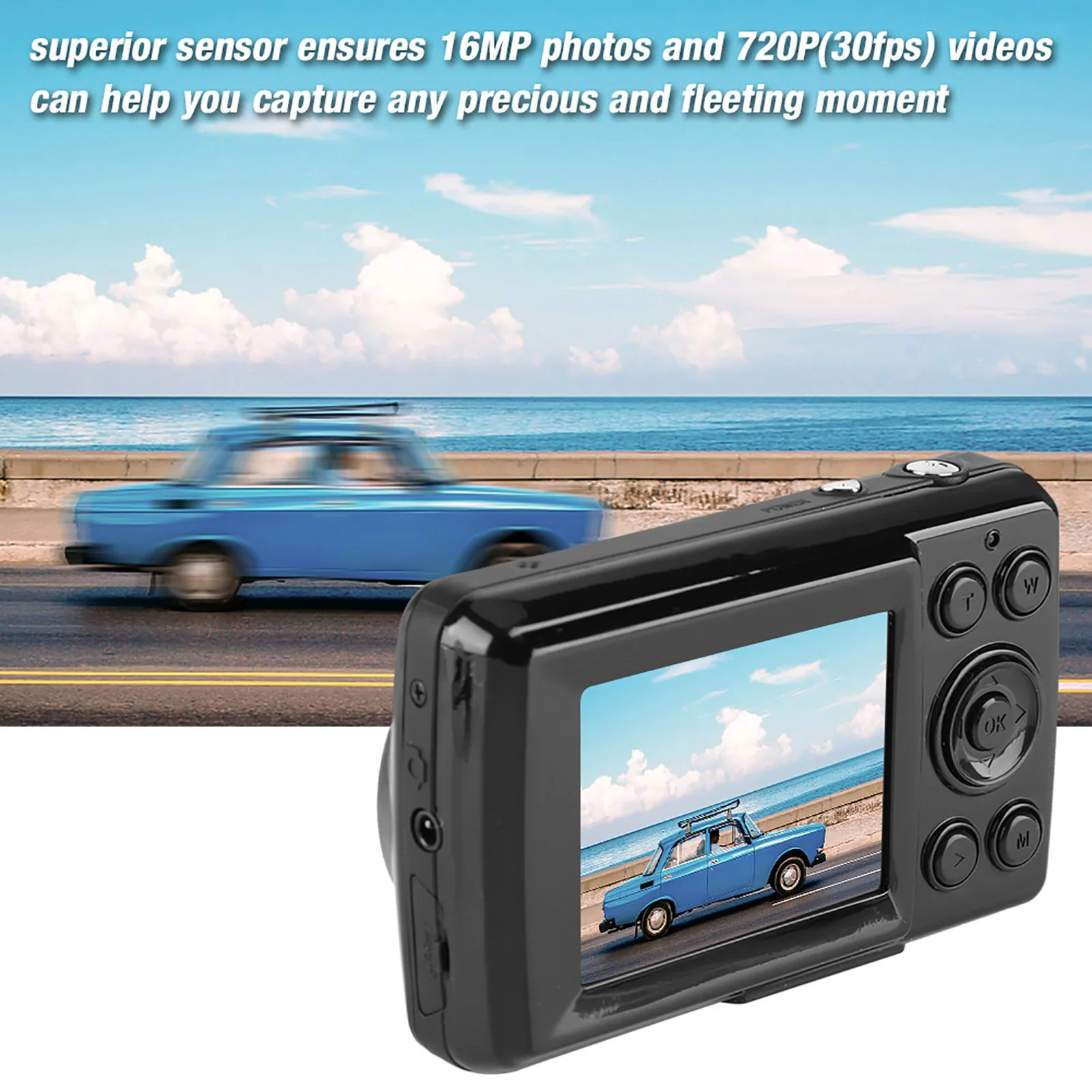 كاميرا رقمية صغيرة خارجية 5MP 720P 30FPS 16X Zoom HD كاميرا فيديو رقمية
