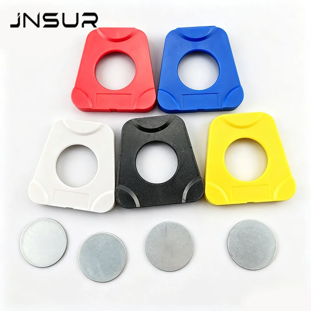 JNSUR 5 Sets bunte Dental Artex T-Typ Basisplatten mit Metall-Retentionscheiben pro Packung, Zubehör für Dentallabor-Artikulatoren