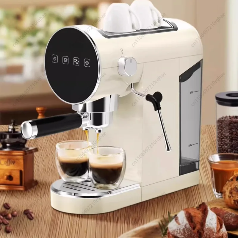 

Tenfly Semi-Automatic Espresso Machine 20Bar, Home Coffee Maker with Steam Milk Frother, Retro Style Compact Coffee Machine