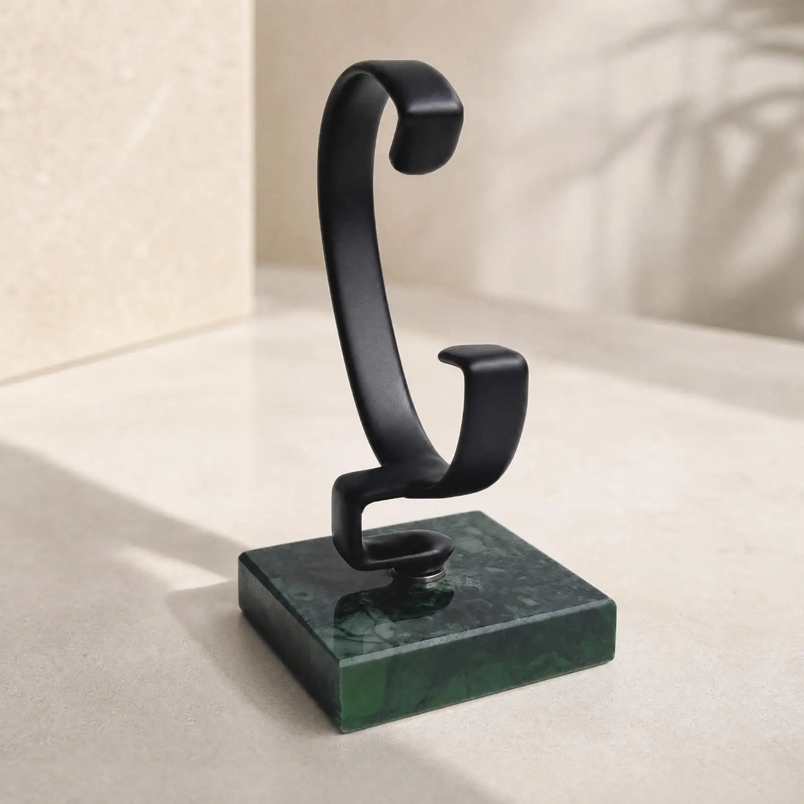 Detachable Watch Stand with Marble Base Compact Marble Watch Display Stand Freestanding Decorative for Dresser, Shelf