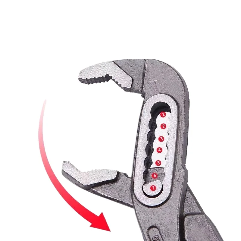 

Multifunctional pump pliers Large opening Multi-gear adjustable pipe pliers Universal wrench Maintenance wrench