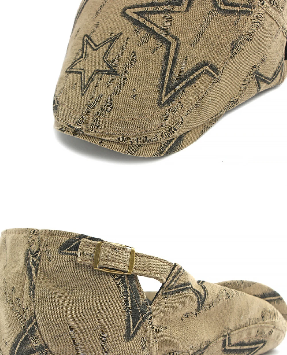 HT5095 Herren- und Damen-Baskenmützen Retro Künstler-Mütze Shabby Stars Ivy Flache Mütze für Männer und Frauen Frühling Sommer Verstellbare Baskenmütze – Detail 6
