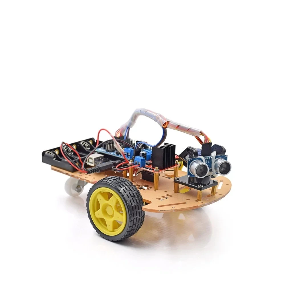 2WD Ultrasonic Avoidance tracking Smart Robot Car Diy Kit Speed Encoder with Battery Box Electric Toy For Arduino