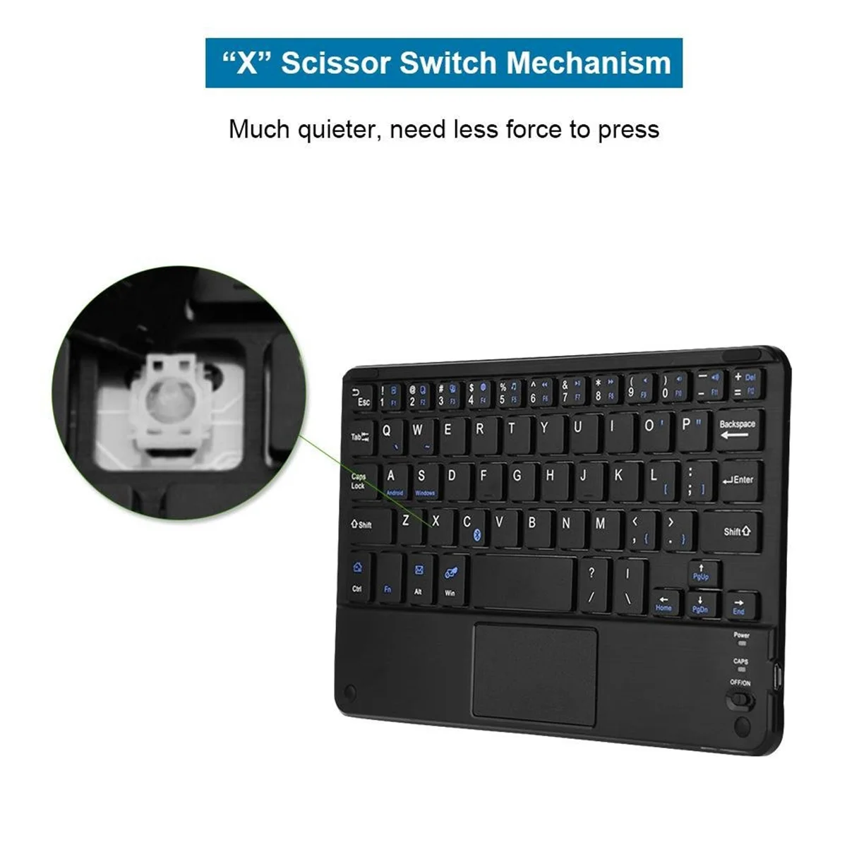 【~ New A88T】Ultra-Slim Touchpad Keyboard, Keyboard with Built-in Multi-Touch Trackpad for Smart TV HTPC PC Tablet Laptop