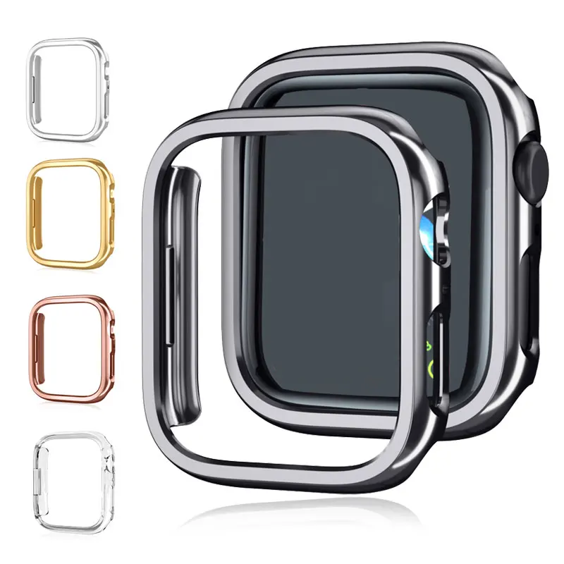 Case for Apple Watch 40mm 41mm 44mm 45mm Hard PC Frame Cover No Screen Shockproof Lightweight Bumper iWatch SE Serie 9 8 7 6 5 4