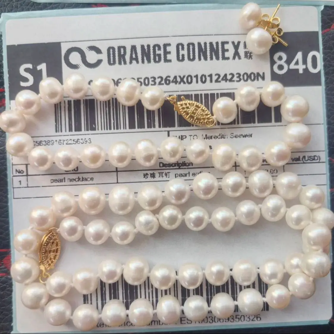 

japan akoya Natural 9-10mm White round Pearl Necklace Earrings bracelet 7.5-8inch set 18in 14k Gold p