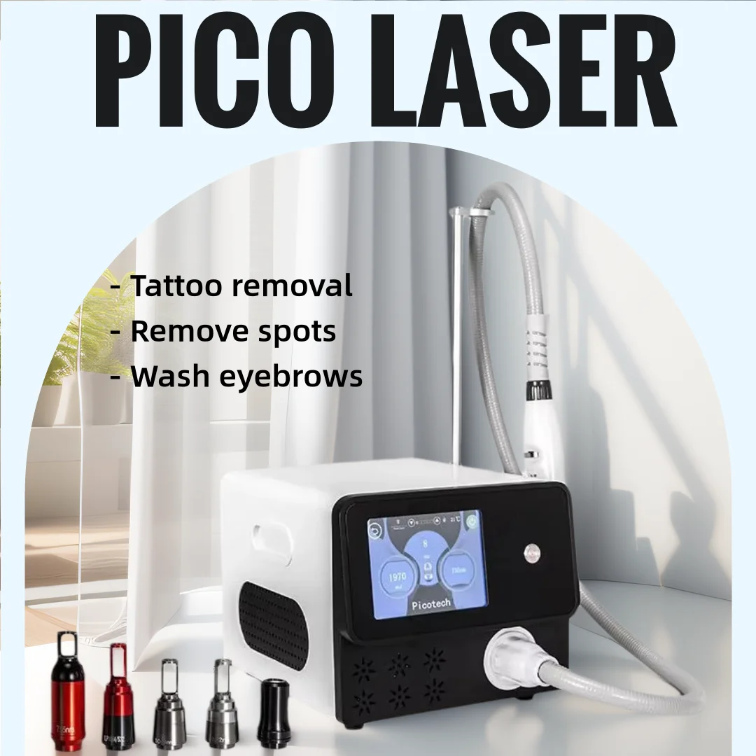 

Professional Pico Eyebrow pigment removal machine Q-Switch Nd-YAG portable skin whitening device, beauty salon Carbon stripping