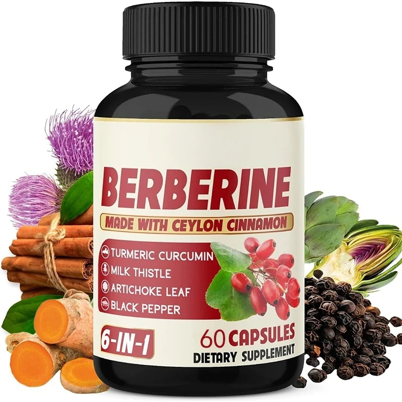 Supplement Capsules Containing Ceylon Cinnamon, Turmeric, Milk Thistle, Korean Thistle, Black Pepper -60 Capsules