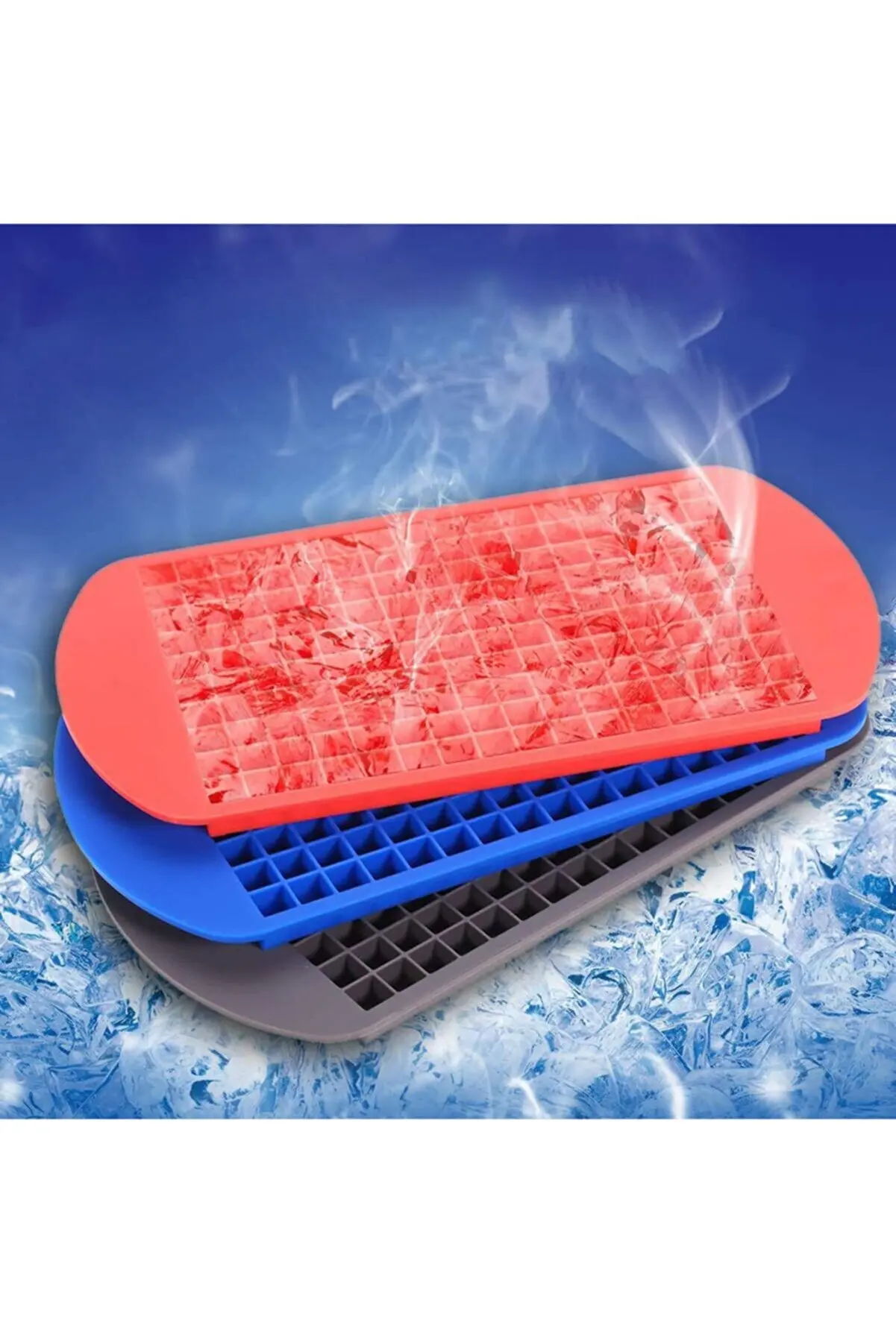 160 Pieces Mini Cube Shaped Silicone Ice Cube - Anthracite Color Mini Cube Presentation Ice Cube Stylish Useful Quality Ice cube