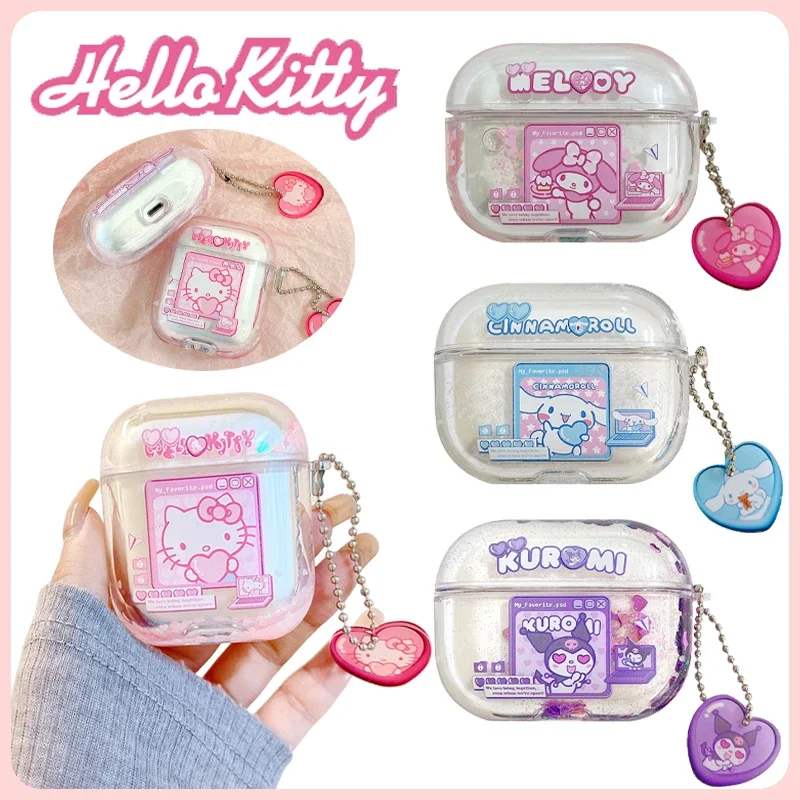 Sanrio Earphone Cases for Apple Airpods 1/2 3 Pro 2 Hello Kitty Cinnamoroll MyMelody Kuromi Cute Protective Shell with Pendant