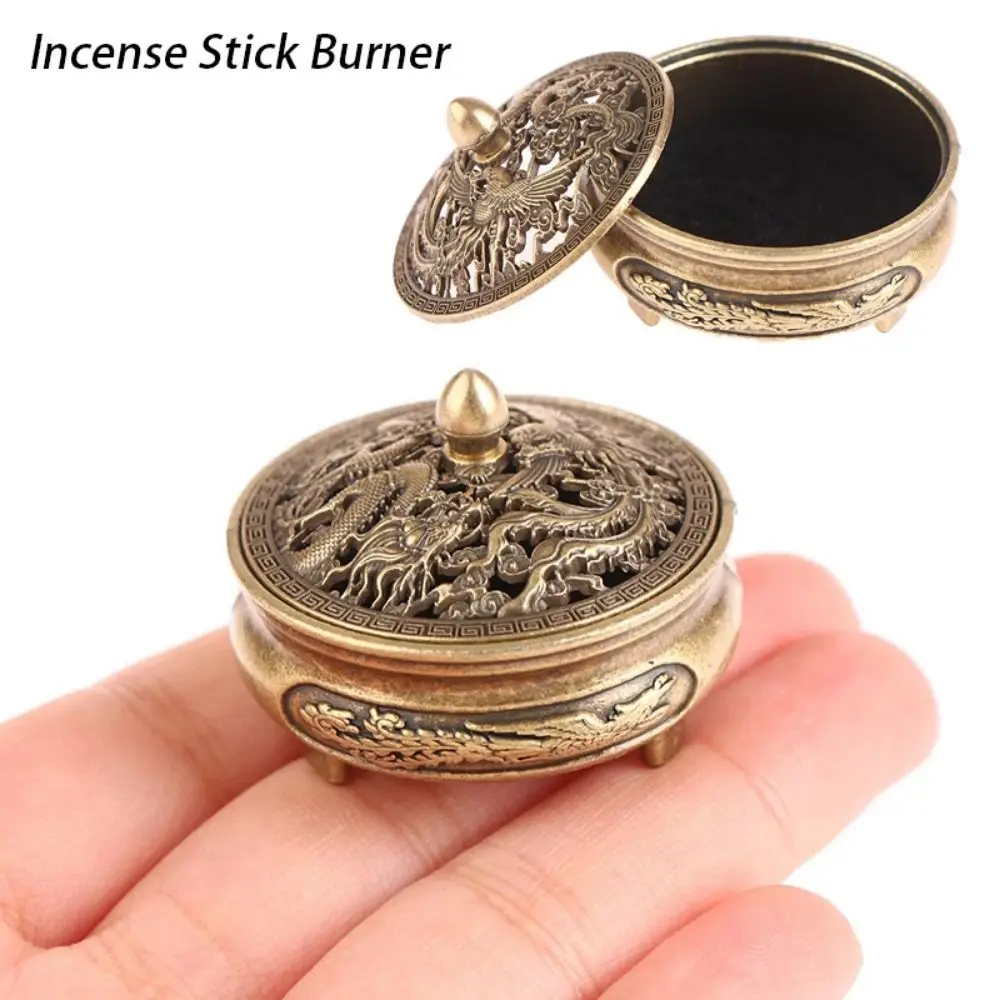 1Pcs Buddhist Utensils Incense Burner Lotus Incense Censer Alloy Sandalwood House Furnishings Home Office Decoration