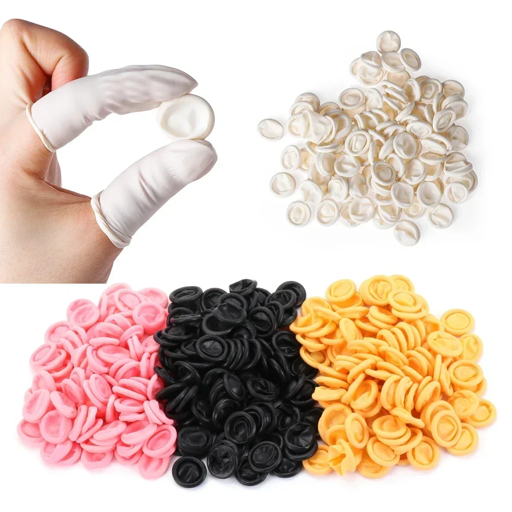 100PCS Disposable Finger Cots Dust-proof Anti Slip Multi-purpose Durable Comfortable Finger Cots Fingertip Cleaning Tools