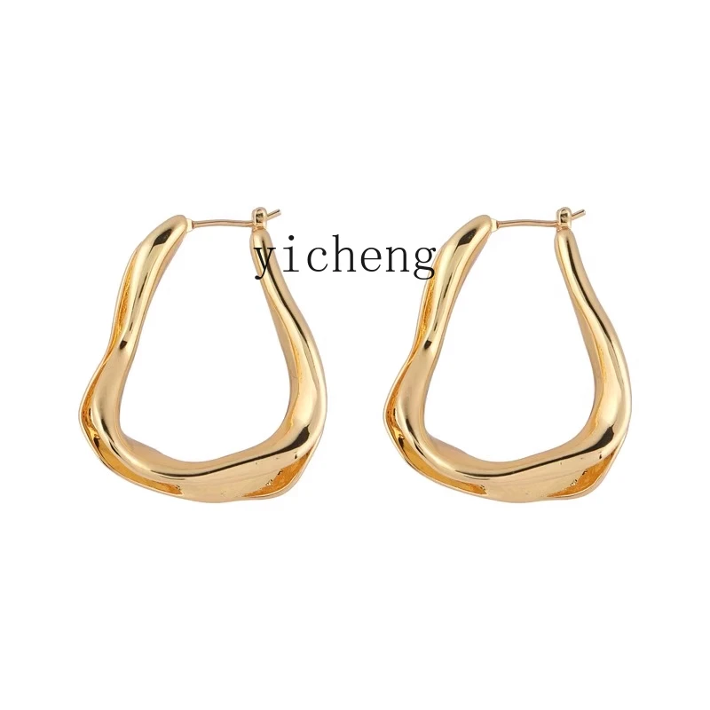 

XL Gold Earrings Premium Retro Hong Kong Style Earrings