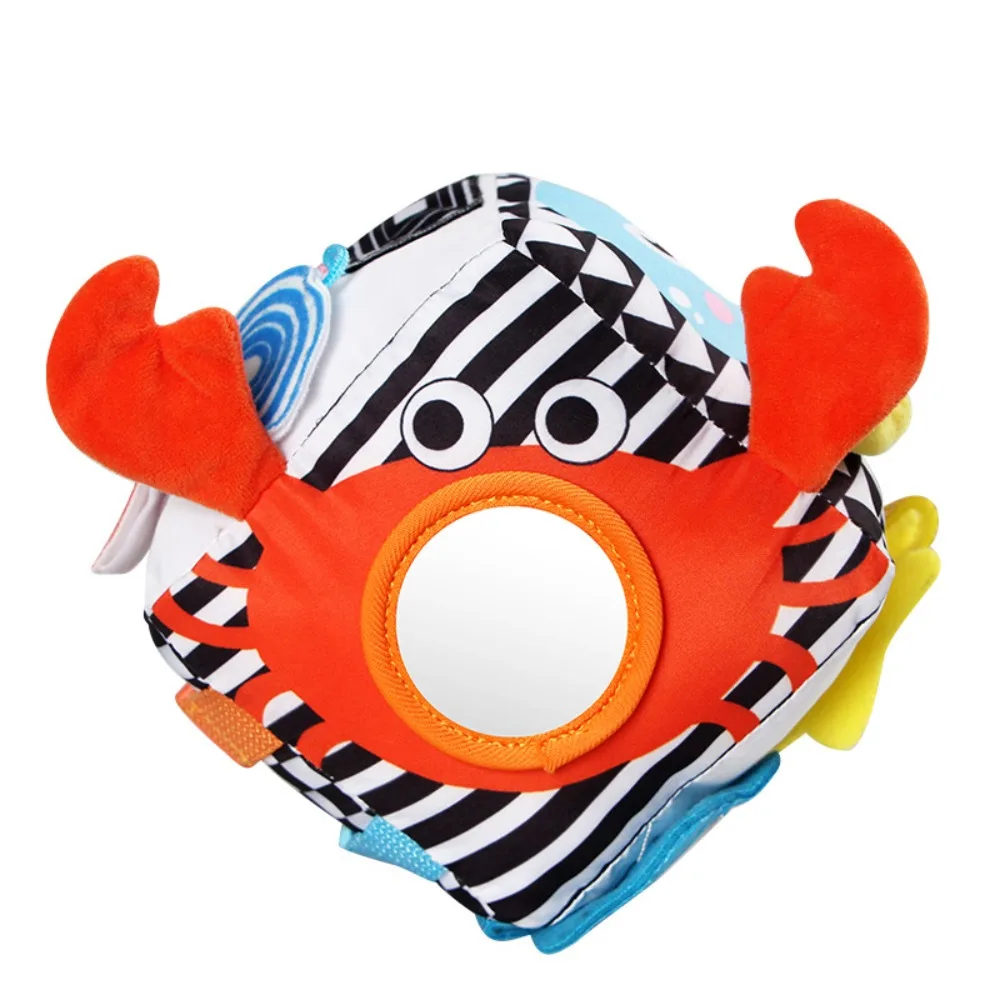 

Square Ball Cubic Activity Learning Toy with Zippers Laces Snaps Baby Busy Blocks Toys Montessori Rattles