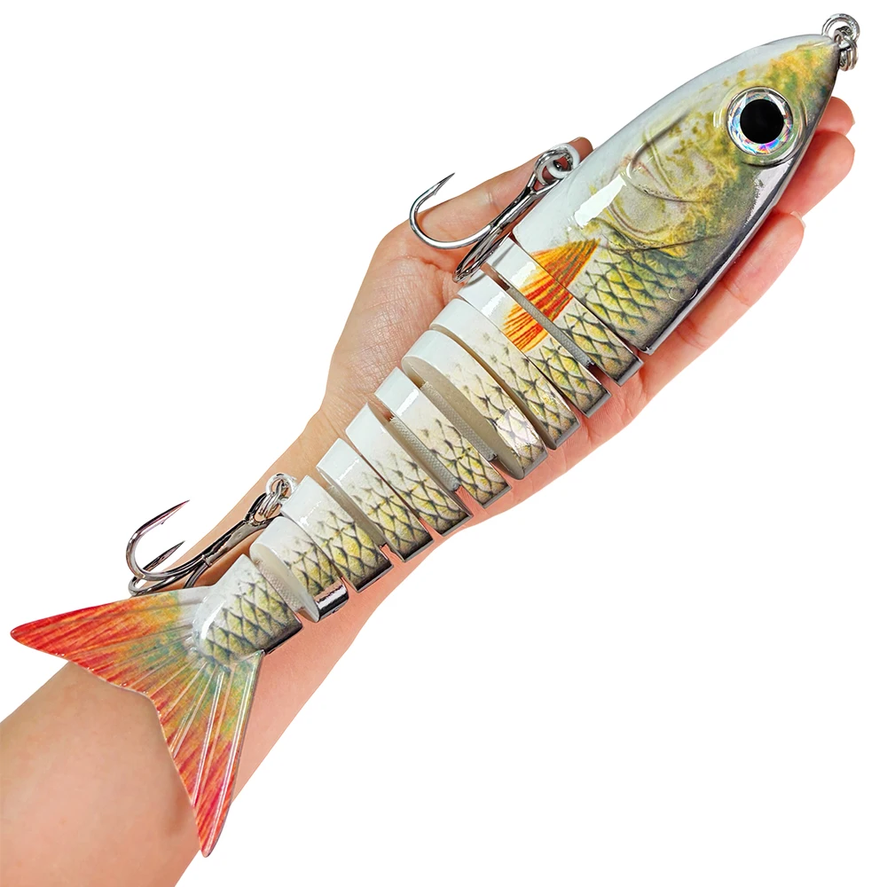 LUHANGT 240mm Angelköder Madness Swimbait Großer Köder Meeresangeln Harter Köder 11-teilig Riesiger Mehrteiliger Köder – Detail 9