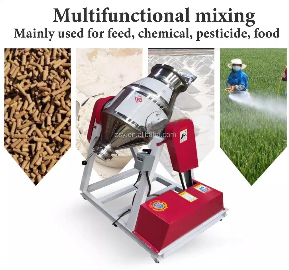 Small Tea Granules Blending Machine Price 100kg Commercial Poultry Food Powder Mixer Food Grade Rice Wheat Flour Powder Blender