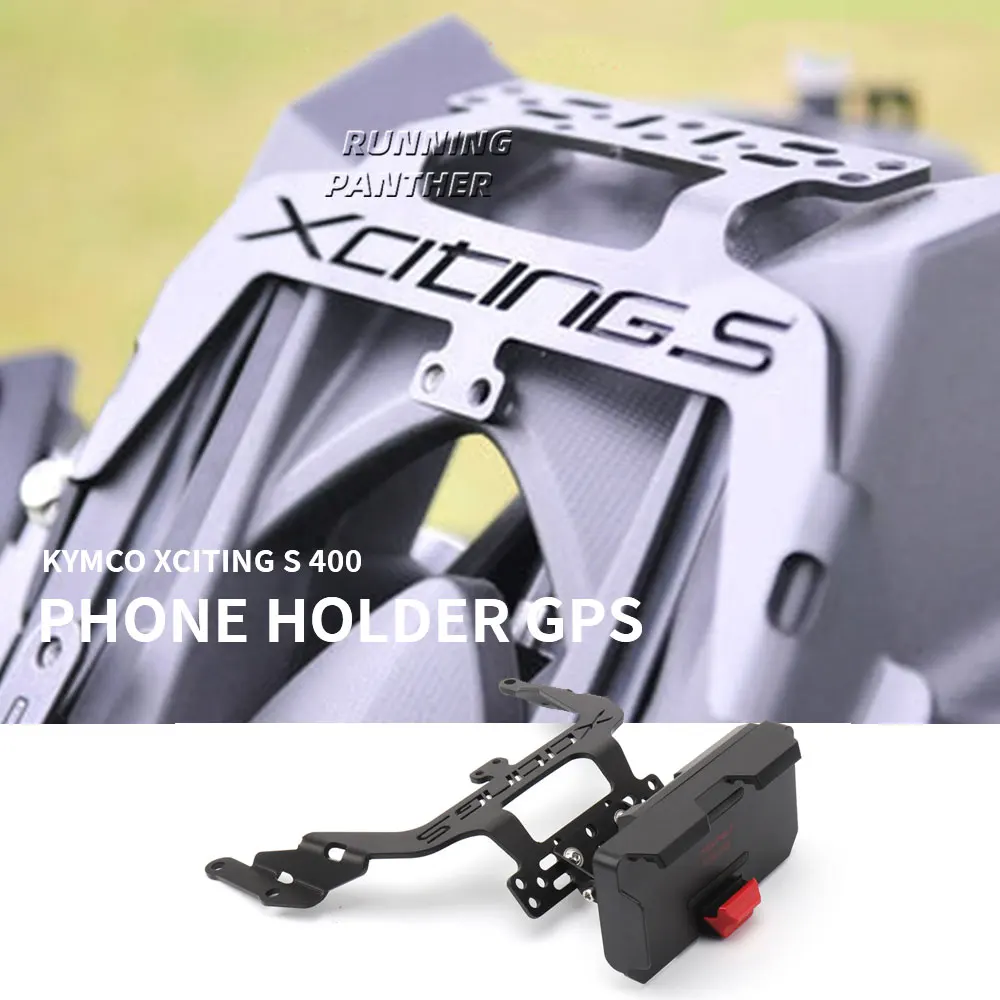 Motorcycle Accessories Phone Holder GPS Mount Navigation Bracket With Logo For Kymco Xciting S 400 XCITING S400