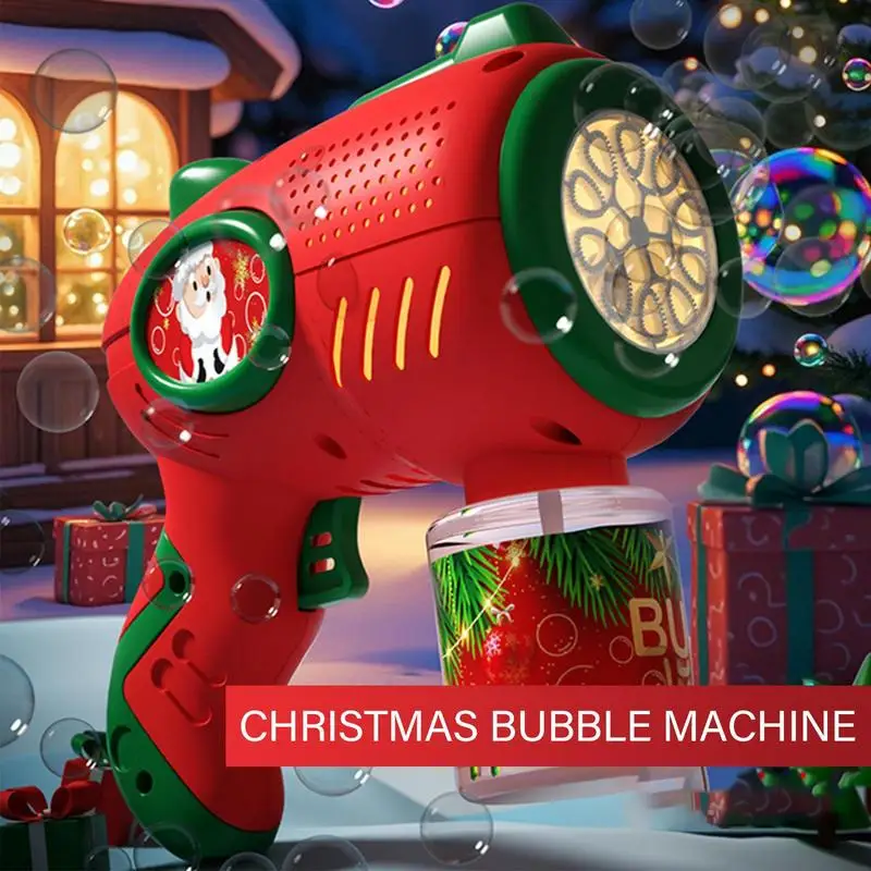 New Christmas Funny Bubble Toy Santa Claus Bubble Machine Electric Santa Automatic Bubble Blower Xmas New Year Gifts for Kids