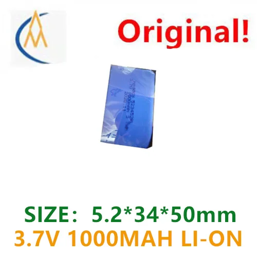 3.7V523450 capacity lithium battery 1000mAh smart watch positioning phone remote control charging 402022