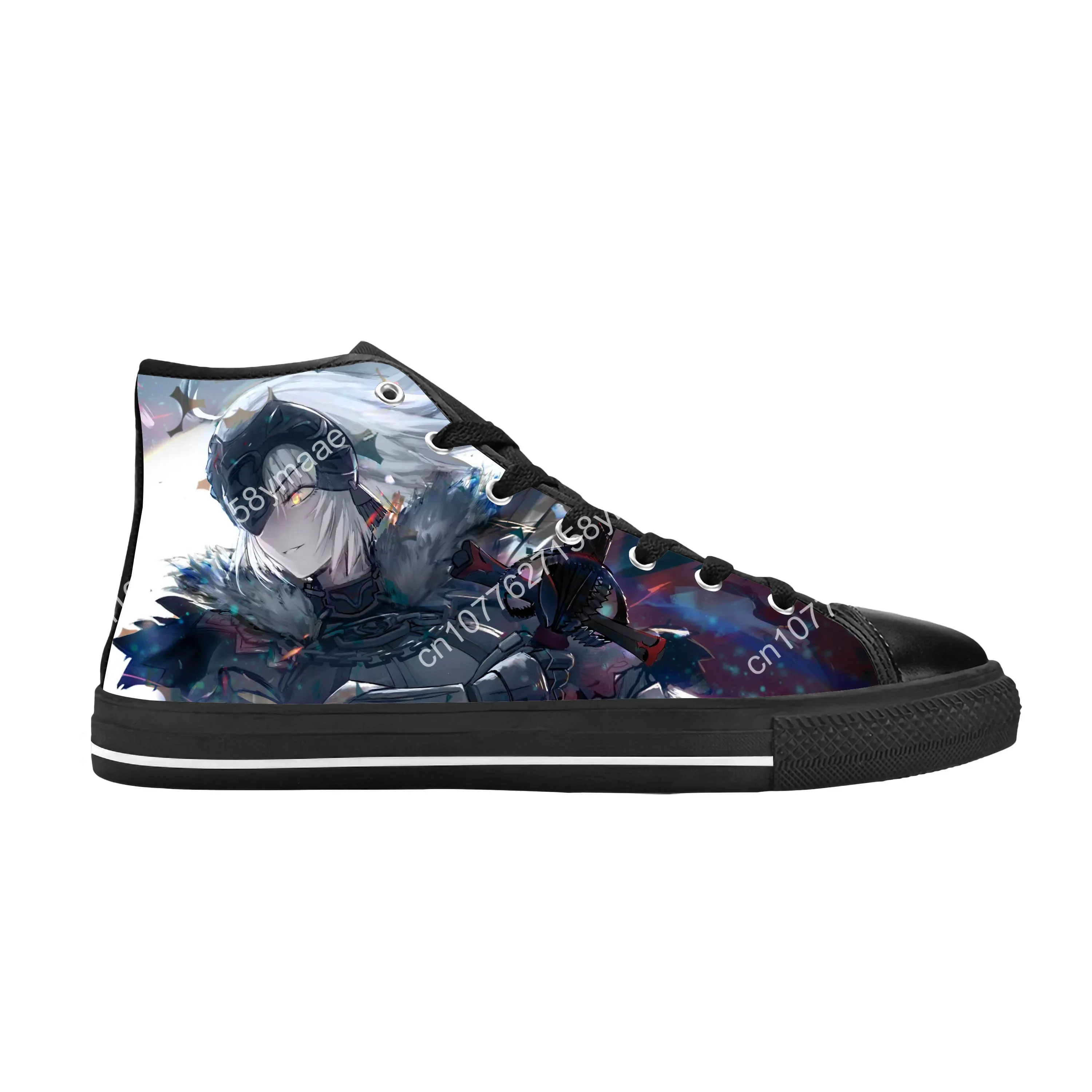 Jeanne D'Arc Alter Fate/Grand Order Anime Cartoon Casual Cloth Shoes High Top Comfortable Breathable 3D Print Men Women Sneakers