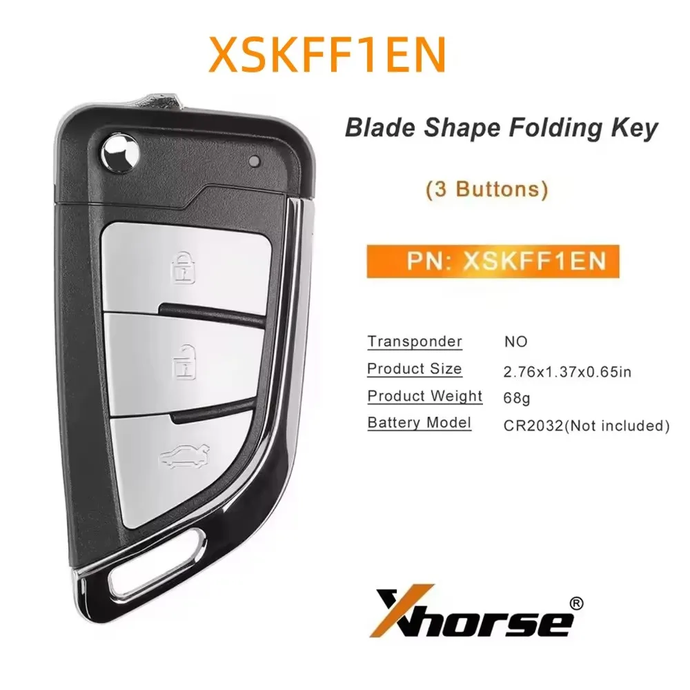 1/3/5PCS Xhorse XSKFF1EN /XSKFF0EN Mart Remote Key Knife Style 3 /4Buttons
