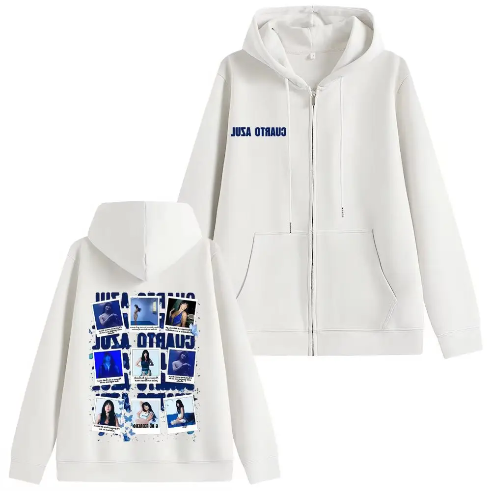 

New Singer Aitana Graphic Zipper Hoodie CUARTO AZUL World Tour 2026 Zip Up Jacket Men Women Fashion Vintage Oversized Hoodies