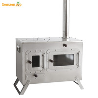 Portable Large Outdoor Wood Charcoal Stove with Oven 4in1 Thermometer 9in Pizza BBQ Charcoal Barbecue Grill for Camping Cottage
