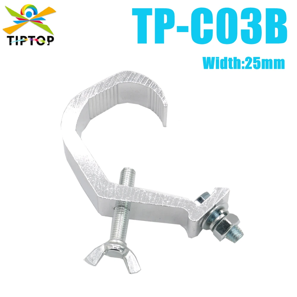 TIPTOP TP-03B 25mm Wide Stage Light Aluminum Truss Hanging Clamp for Par Light Moving Head Light Middle Size  x 10