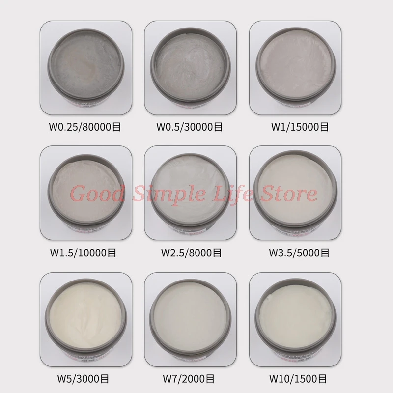 50g Diamond Ginding Paste Compound Metal Mirror Polishing Lapping W0.25-60 for Glass Jade Jewelry Watch Surface Scratch Removal