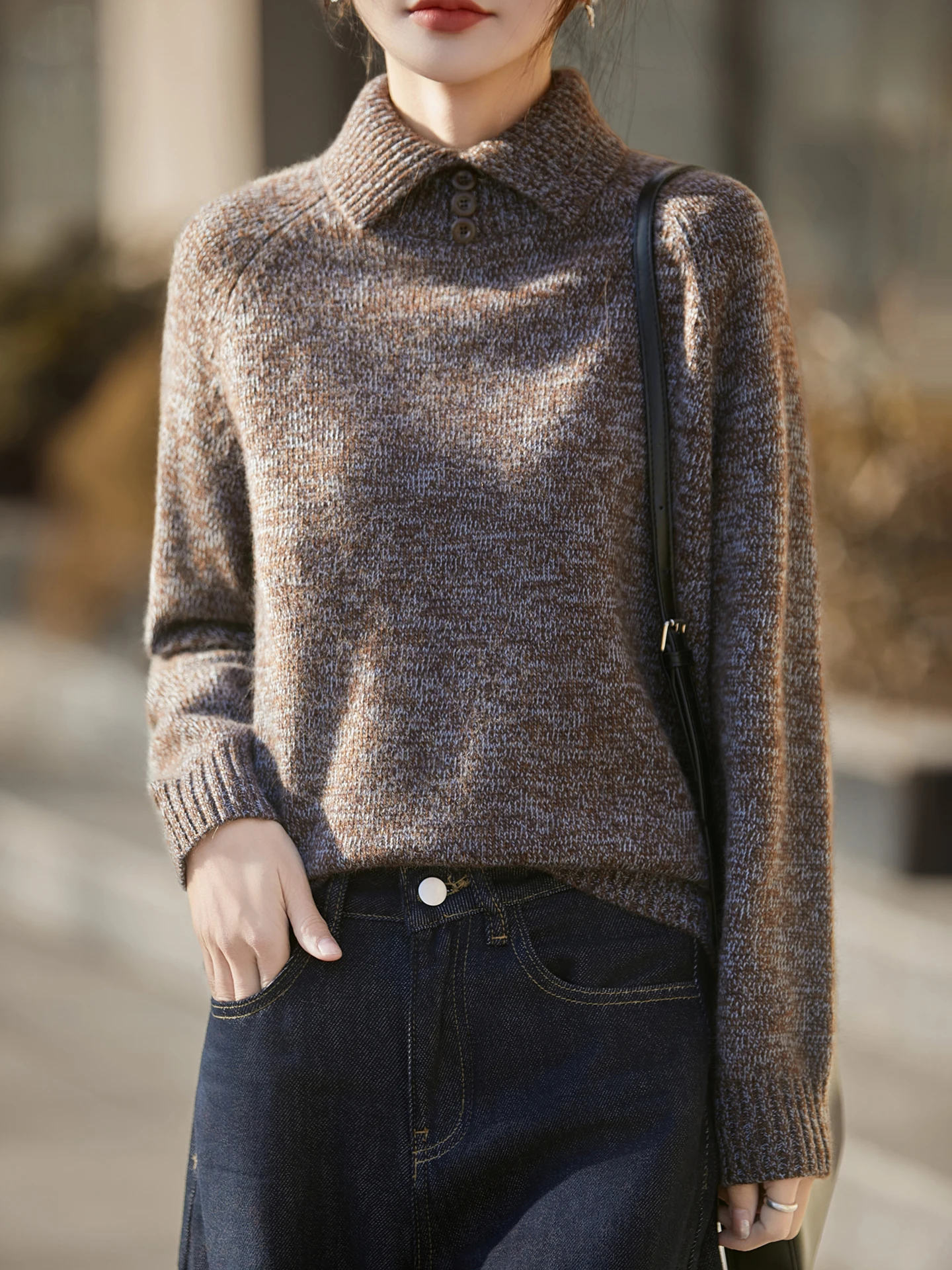 New Fashion Women 30% Merino Wool Sweater Thick Winter Knitwear Turtleneck Pullover Lady Blouse Long Sleeve Clothes Loose Tops