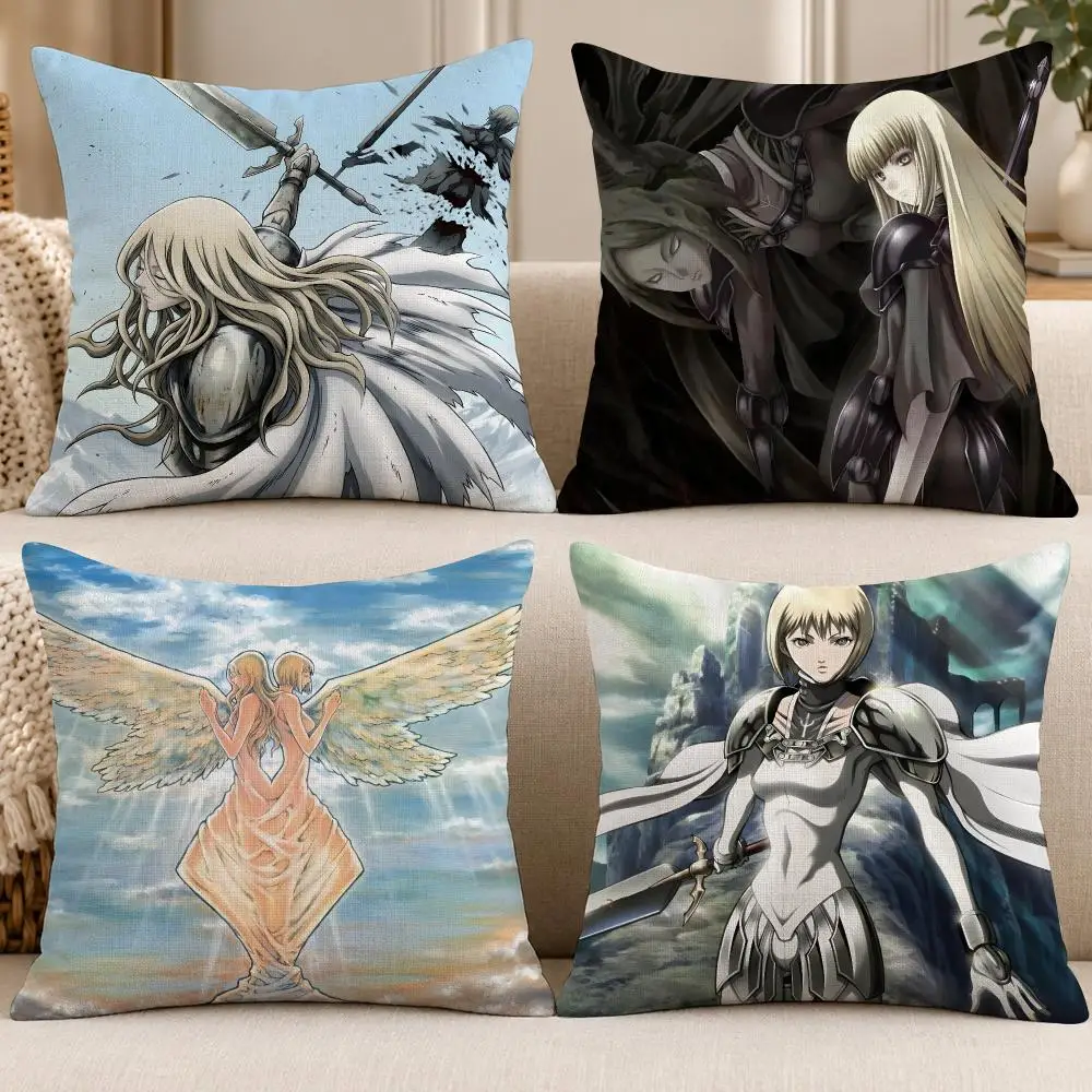 Anime Japanese Manga C-Claymore Cushion Cover Soft Short Plush throw pillow Sofa Bedroom Den Car Dorm Decor Gifts
