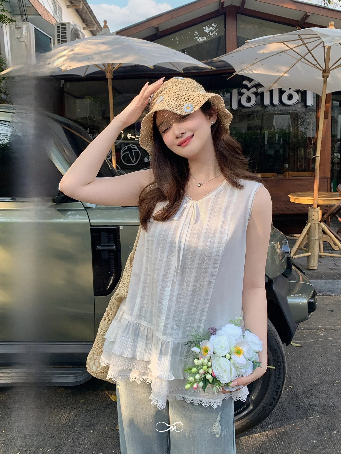 

Женский топ-жилет Maxixe большого размера, двухслойный, с V-образным вырезом и завязками, весенний, повседневный, свободного кроя, хлопковый, для ношения под одеждой