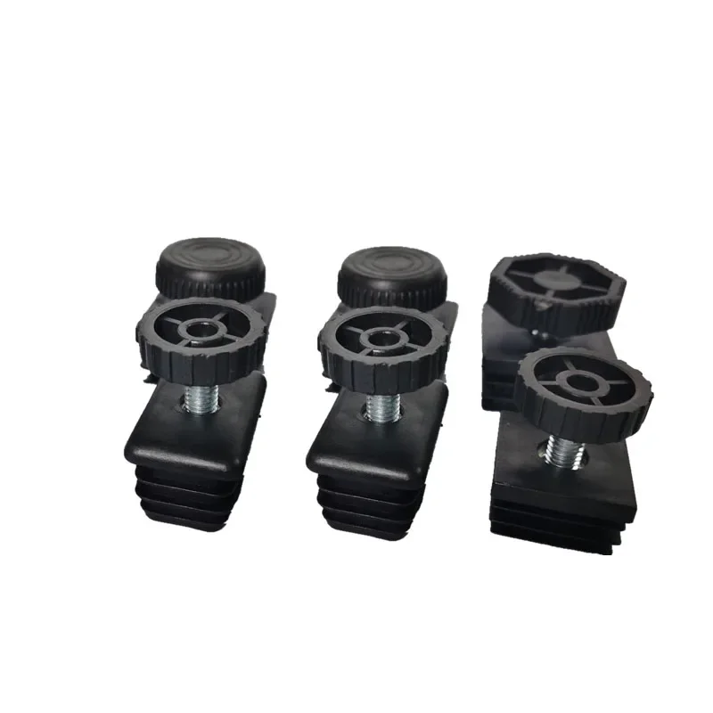 Tapetes de móveis redondos, Tube End Stopper, plugues pretos, pés ajustáveis, M6, M8, 2 a 8pcs, 16 a 76mm