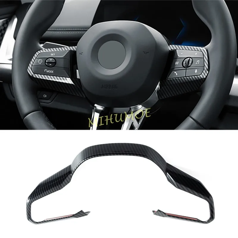 

For BMW X1 M35i U11 M Sport 2023 2024 2025 Carbon Fiber Steering Wheel Switch Cover Frame Trims Accessories